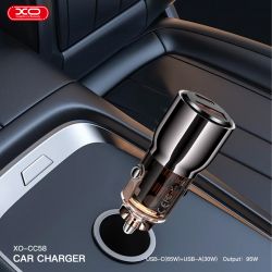    XO CC58 95W Car Charger Type-C PD 65W + USB-A 30W (Gray)  (CC58_Tarnish) -  7