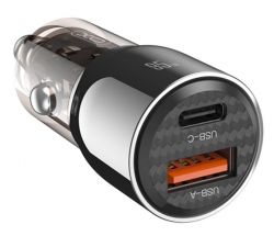    XO CC58 95W Car Charger Type-C PD 65W + USB-A 30W (Gray)  (CC58_Tarnish) -  6