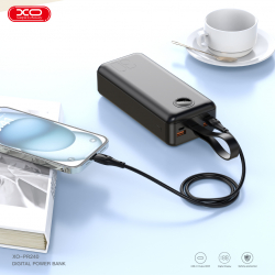    XO PR240 - 30000 mAh PD20W + QC22.5W with light (Black)  (PR240_Black) -  5