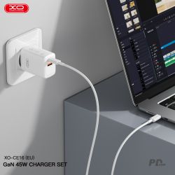    XO CE16 - 45W PD USB-C & 22.5W QC USB-A White (CE16_White) -  4