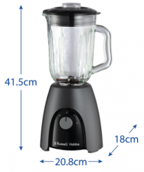    Russell Hobbs 27121-56 Matte Charcoal Jug Blender (25190026001) -  12