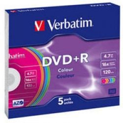  DVD+R Slim VERBATIM 4.7GB, 16X Color (43556)