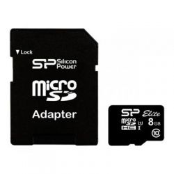   Silicon Power 8Gb microSDHC class 10 (SP008GBSTHBU1V10SP)