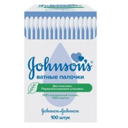 Ватні палички Johnson’s baby 100 шт (8002110313461)