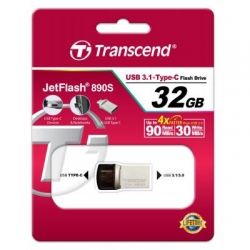 USB   Transcend 32GB JetFlash 890S Silver USB 3.1 (TS32GJF890S) -  4