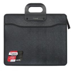  -  Axent 4, 3 compartments, black, with zipper closure (1603-01-)