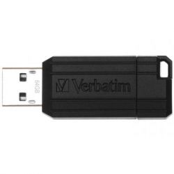 USB   Verbatim 64GB Store 'n' Go PinStripe Black USB 2.0 (49065) -  2