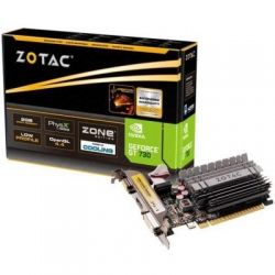 ³ GeForce GT730, Zotac, Zone Edition, 2Gb DDR3, 64-bit, VGA/DVI/HDMI, 902/1600MHz, Low Profile, Silent (ZT-71113-20L)