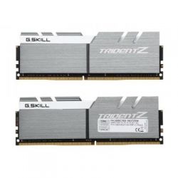  '  ' DDR4 16GB (2x8GB) 3200 MHz Trident Z Silver H/ White G.Skill (F4-3200C16D-16GTZSW) -  2