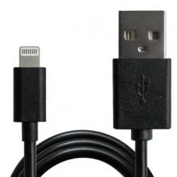   USB 2.0 AM to Lightning 1.0m Cu, 2.1, Black Grand-X (PL01B) -  2