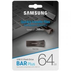 USB   Samsung 64GB Bar Plus Black USB 3.1 (MUF-64BE4/APC) -  7