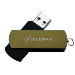 USB   eXceleram 64GB P2 Series Brown/Black USB 2.0 (EXP2U2BRB64) -  1