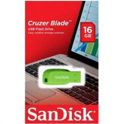 USB   SanDisk 16GB Cruzer Blade Green USB 2.0 (SDCZ50C-016G-B35GE) -  2