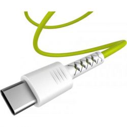   USB 2.0 AM to Type-C 1.0m Soft white/lime Pixus (4897058531169) -  2