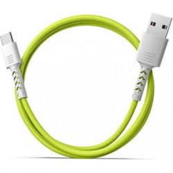   USB 2.0 AM to Type-C 1.0m Soft white/lime Pixus (4897058531169) -  4