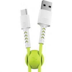   USB 2.0 AM to Type-C 1.0m Soft white/lime Pixus (4897058531169)