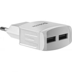   Defender UPA-22 white, 2xUSB, 2.1A (83580) -  2