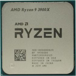  AMD (AM4) Ryzen 9 3900X, Tray, 12x3,8 GHz (Turbo Boost 4,6 GHz), L3 64Mb, Matisse, 7 nm, TDP 105W,   (100-000000023)