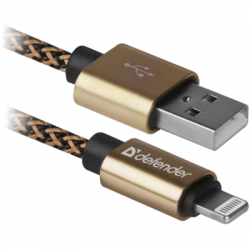   USB 2.0 AM to Lightning 1.0m gold Defender (87806)