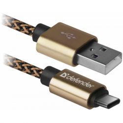   USB 2.0 AM to Type-C 1.0m USB09-03T PRO gold Defender (87812)