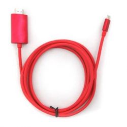  HDMI - USB Type-C, 2 , Red, V1.4, Extradigital (KBH1751) -  3