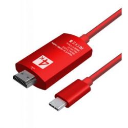  HDMI - USB Type-C, 2 , Red, V1.4, Extradigital (KBH1751) -  1