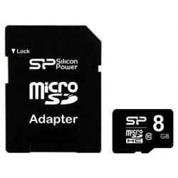   Silicon Power 8GB microSD class 10 (SP008GBSTH010V10SP) -  1