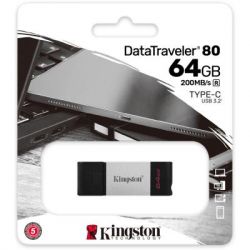 USB   Kingston 64GB DataTraveler 80 USB 3.2/Type-C (DT80/64GB) -  5