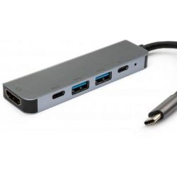  Vinga Type-C to 4K HDMI+2*USB3.0+PD+USB-C 3.1 Gen1 aluminum (VCPHTC5AL) -  3