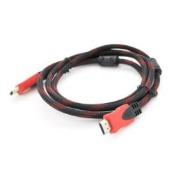   HDMI to HDMI 25.0m v1.4, OD-7.4mm Black/RED Merlion (YT-HDMI(M)/(M)NY/RD-25m) -  1