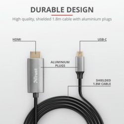  Trust Calyx USB-C to HDMI Adapter Cable (23332_TRUST) -  5