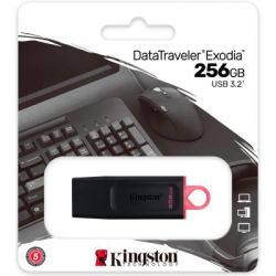 USB   Kingston 256GB DataTraveler Exodia Black/Pink USB 3.2 (DTX/256GB) -  6