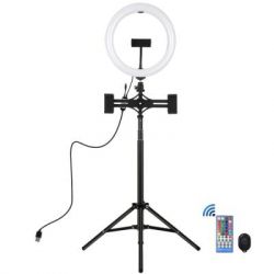   Puluz Ring USB RGBW LED lamp PKT3055B 10.2" + tripod 1.65  (PKT3055B)