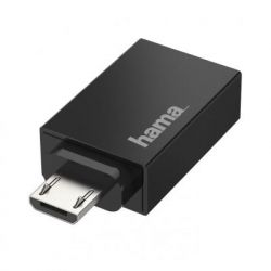 HAMA OTG Micro USB - USB 2.0 Black 00200307 -  1