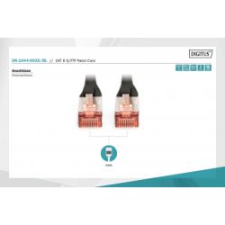 - 0.25, CAT 6 S-FTP, AWG 27/7, LSZH, Black Digitus (DK-1644-0025/BL) -  5