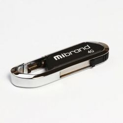 USB Flash Drive 4Gb Mibrand Aligator Black (MI2.0/AL4U7B)