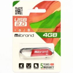 USB Flash Drive 4Gb Mibrand Aligator Dark Red (MI2.0/AL4U7DR) -  2
