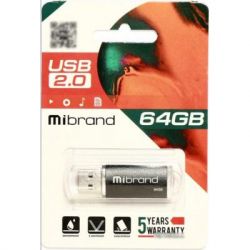 USB   Mibrand 64GB Cougar Black USB 2.0 (MI2.0/CU64P1B) -  2