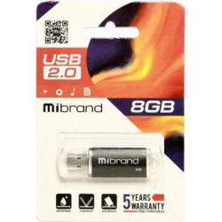 USB   Mibrand 8GB Cougar Black USB 2.0 (MI2.0/CU8P1B) -  2
