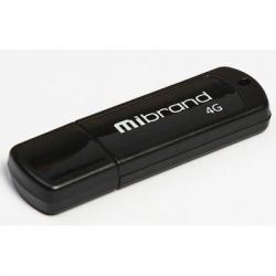 USB   Mibrand 4GB Grizzly Black USB 2.0 (MI2.0/GR4P3B)