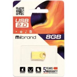 USB Flash Drive 8Gb Mibrand Hawk Gold (MI2.0/HA8M1G) -  2