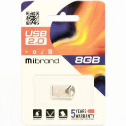 USB Flash Drive 8Gb Mibrand Hawk Silver (MI2.0/HA8M1S) -  2