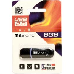 USB   Mibrand 8GB Panther Black USB 2.0 (MI2.0/PA8P2B) -  2