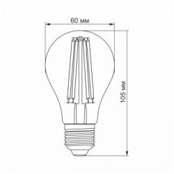  Videx Filament A60FA 10W E27 2200K 220V (VL-A60FA-10272) -  3