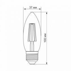  Videx Filament C37F 4W E27 4100K 220V (VL-C37F-04274) -  3