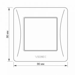   Videx Binera, White, 86x86 , IP20 (VF-BNSW1-W) -  5