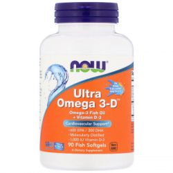   Now Foods   3   D, Ultra Omega 3-D, 90   (NOW-01663)