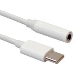  Lapara USB Type-C Male - Audio AUX mini jack 3,5 mm Female (LA-Type-C-Audio-3.5mm white) -  2