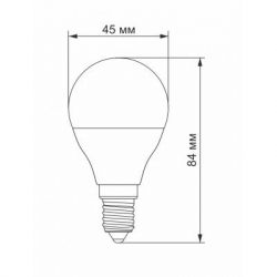  Videx LED G45e 3.5W E14 4100K 220V (VL-G45e-35144) -  3