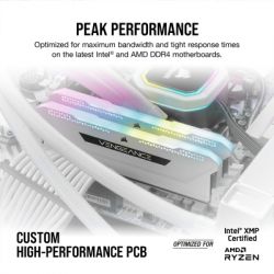     DDR4 16GB (2x8GGB) 3600 MHz Vengeance RGB Pro SL White Corsair (CMH16GX4M2D3600C18W) -  7